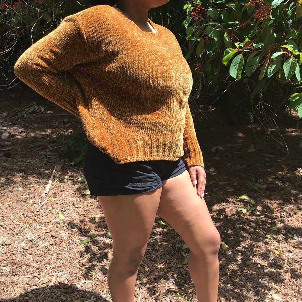Velvet sweater top